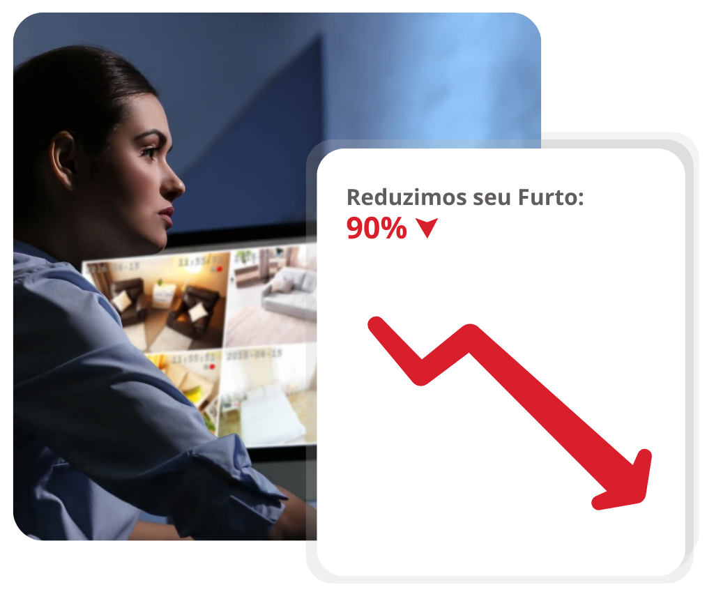 Ilustração sobre redução de furtos e proteção de negócios